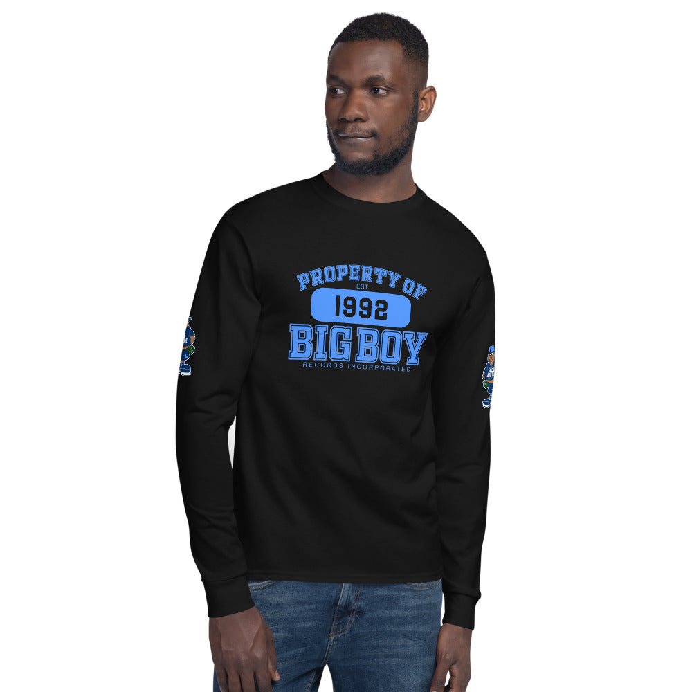 Men's Champion Premium Property Of Big Boy Records Blue (LS)  Shirt