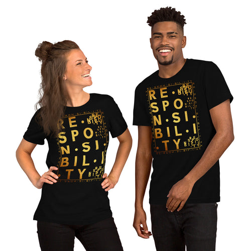 Premium Adult Ghetto Twiinz- Responsibility (Gold) T-Shirt (SS)