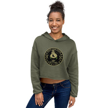 Load image into Gallery viewer, Women Premium Big Boy Records Logo Crest Crop Hoodie