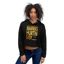 Load image into Gallery viewer, Premium Women&#39;s Ghetto Twiinz- Mammas Hurtin Baby Crop Hoodie