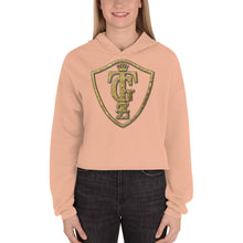 Load image into Gallery viewer, Premium Women&#39;s GTZ Classic Crown Collection (Gold) Crop Hoodie