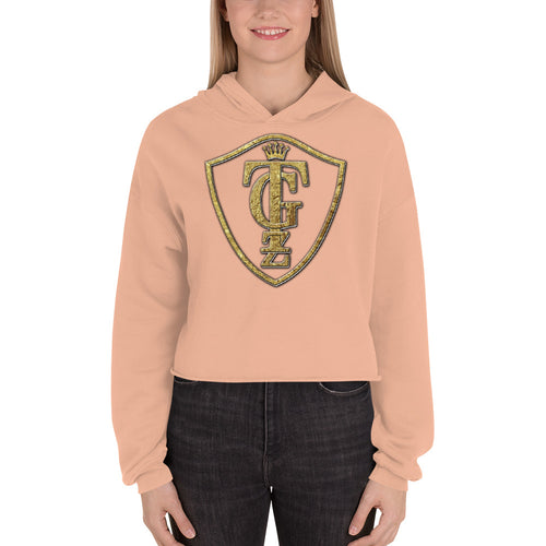 Premium Women's GTZ Classic Crown Collection (Gold) Crop Hoodie