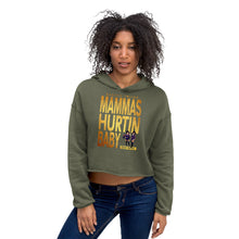 Load image into Gallery viewer, Premium Women&#39;s Ghetto Twiinz- Mammas Hurtin Baby Crop Hoodie