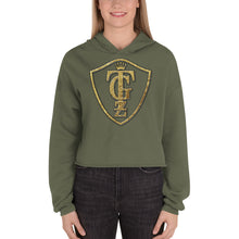Load image into Gallery viewer, Premium Women&#39;s GTZ Classic Crown Collection (Gold) Crop Hoodie