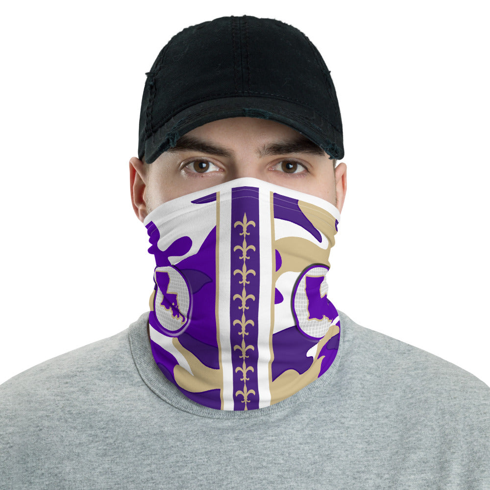 Purple and Gold Face Covering