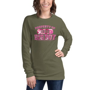 Premium Unisex Property Of Big Boy Records Pink (LS) Tee