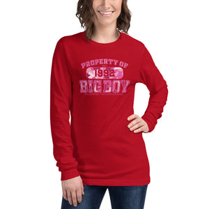 Premium Unisex Property Of Big Boy Records Pink (LS) Tee