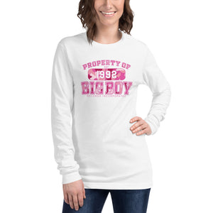 Premium Unisex Property Of Big Boy Records Pink (LS) Tee
