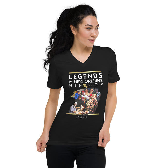 2022 Legends of New Orleans Hip Hop Unisex Short Sleeve V-Neck T-Shirt